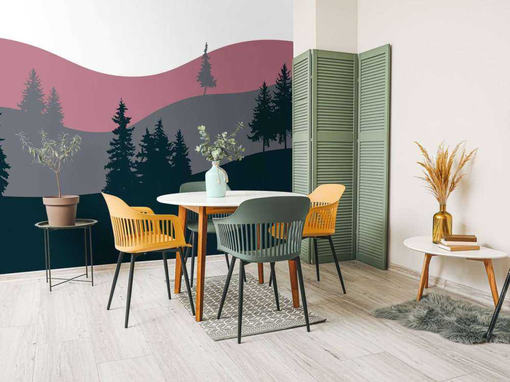Paysage rose