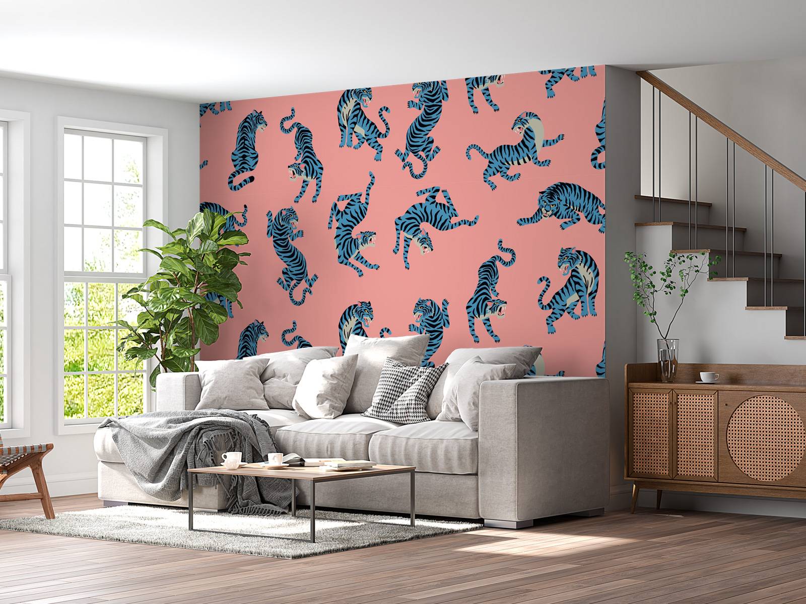 Motif Tigres bleus