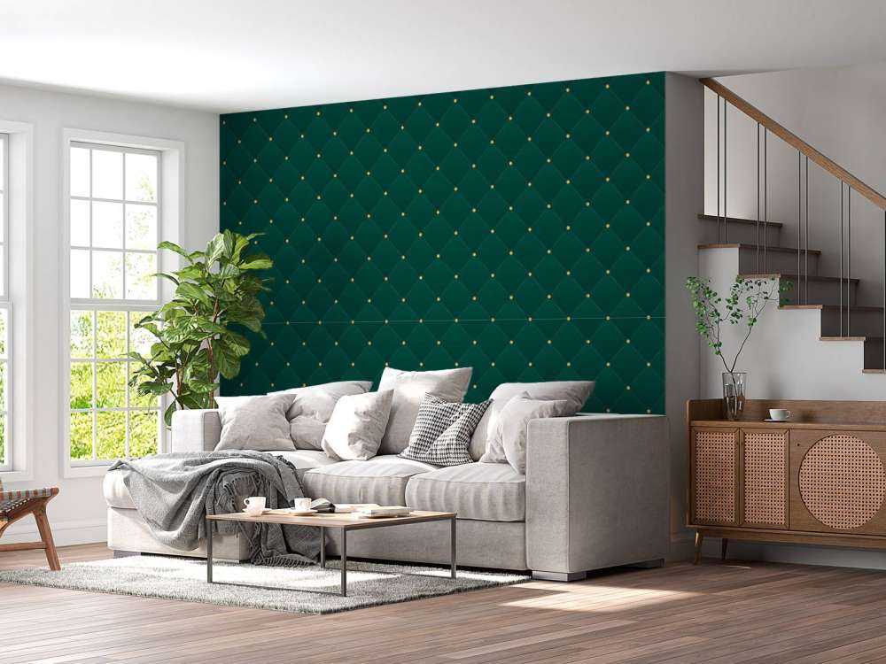 Motif chesterfield vert foncé