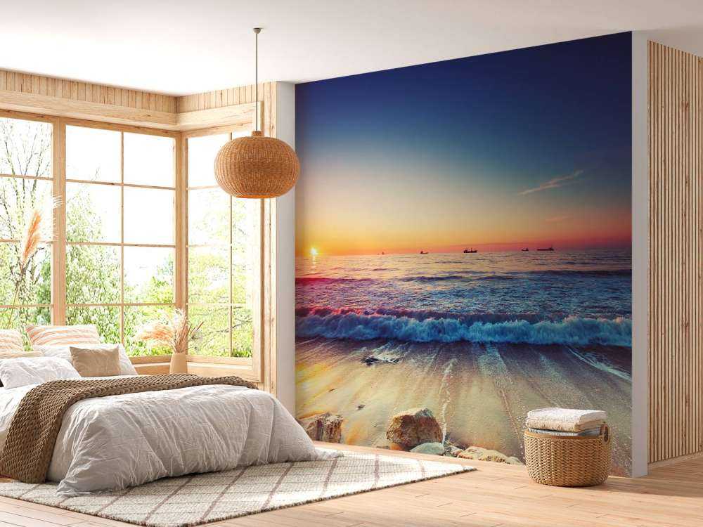 Coucher de soleil sur la mer
