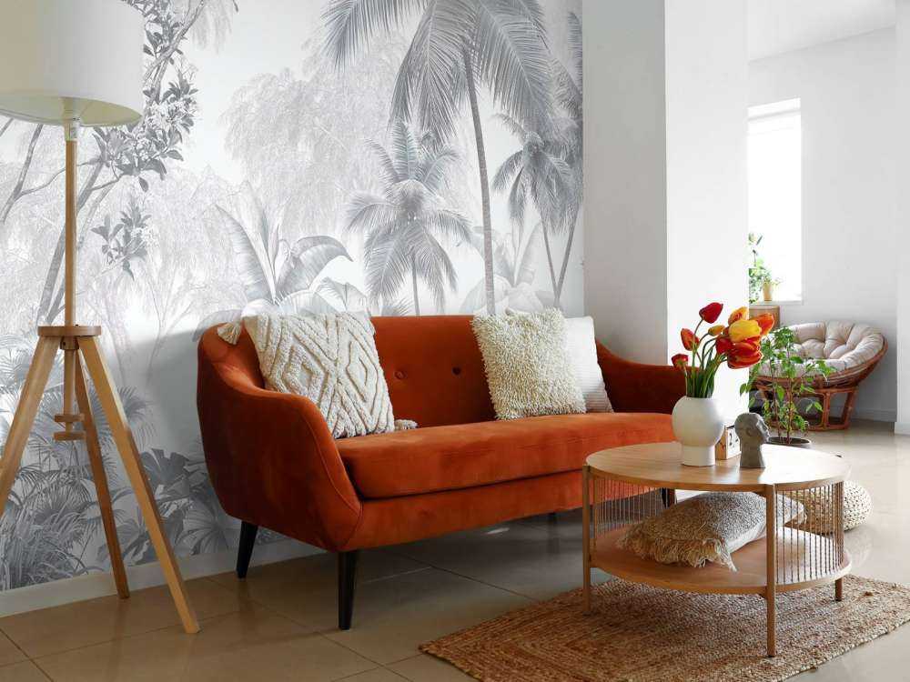 Palmiers de brume tropicaux