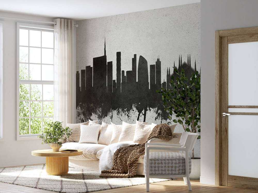 Aquarelle skyline, Milan