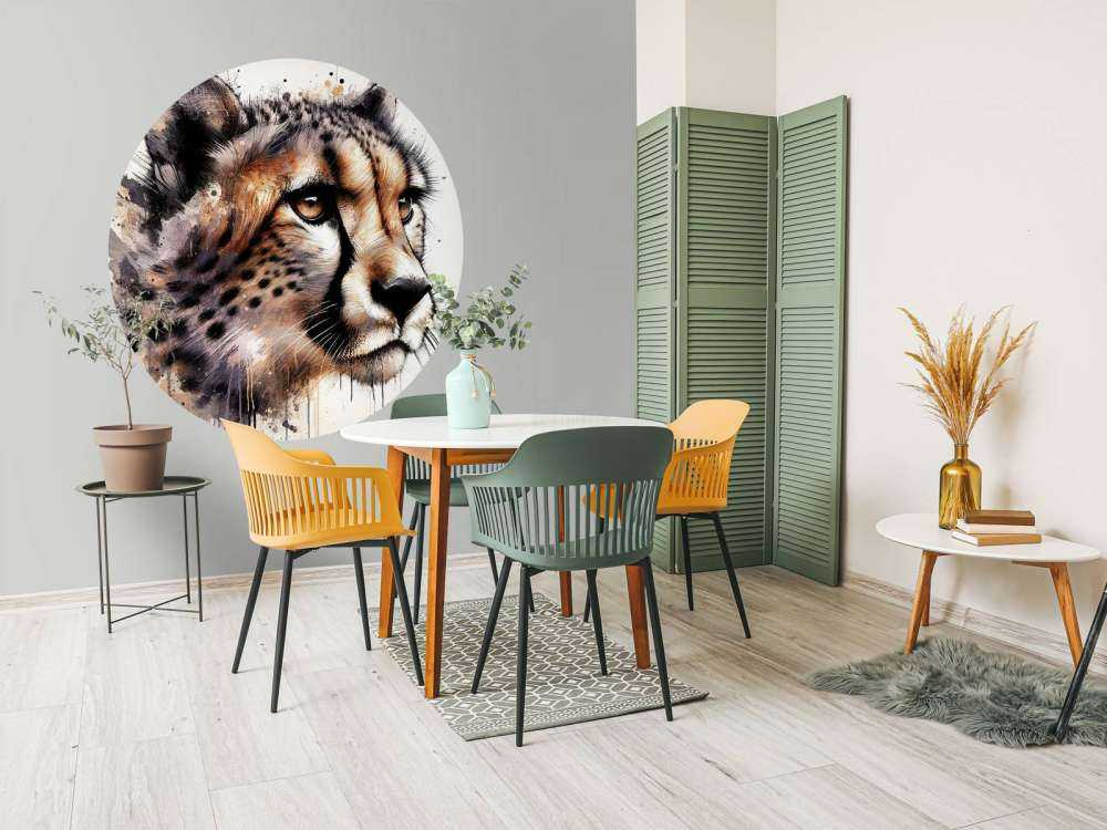 Guépard à l'aquarelle