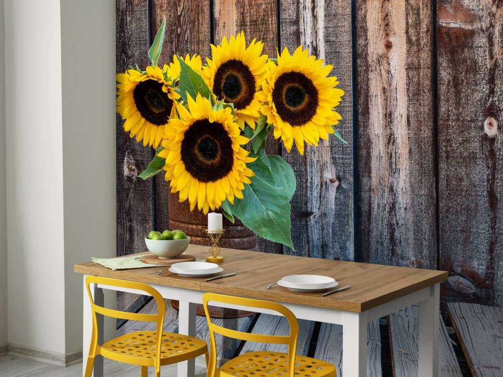 Vase avec des tournesols
