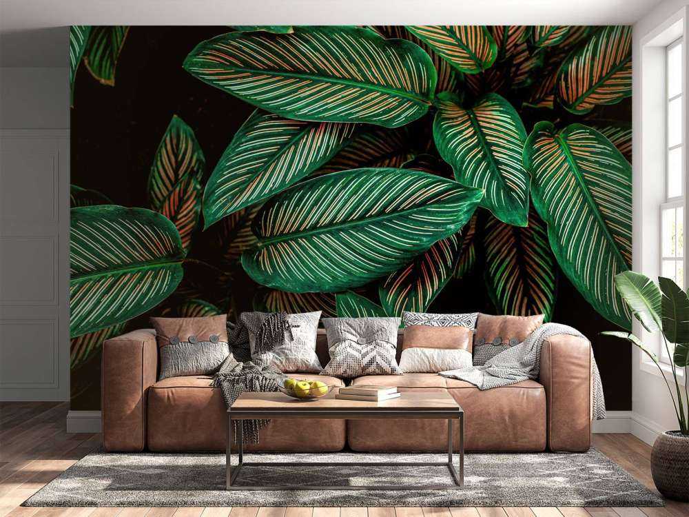 Feuilles vertes abstraites