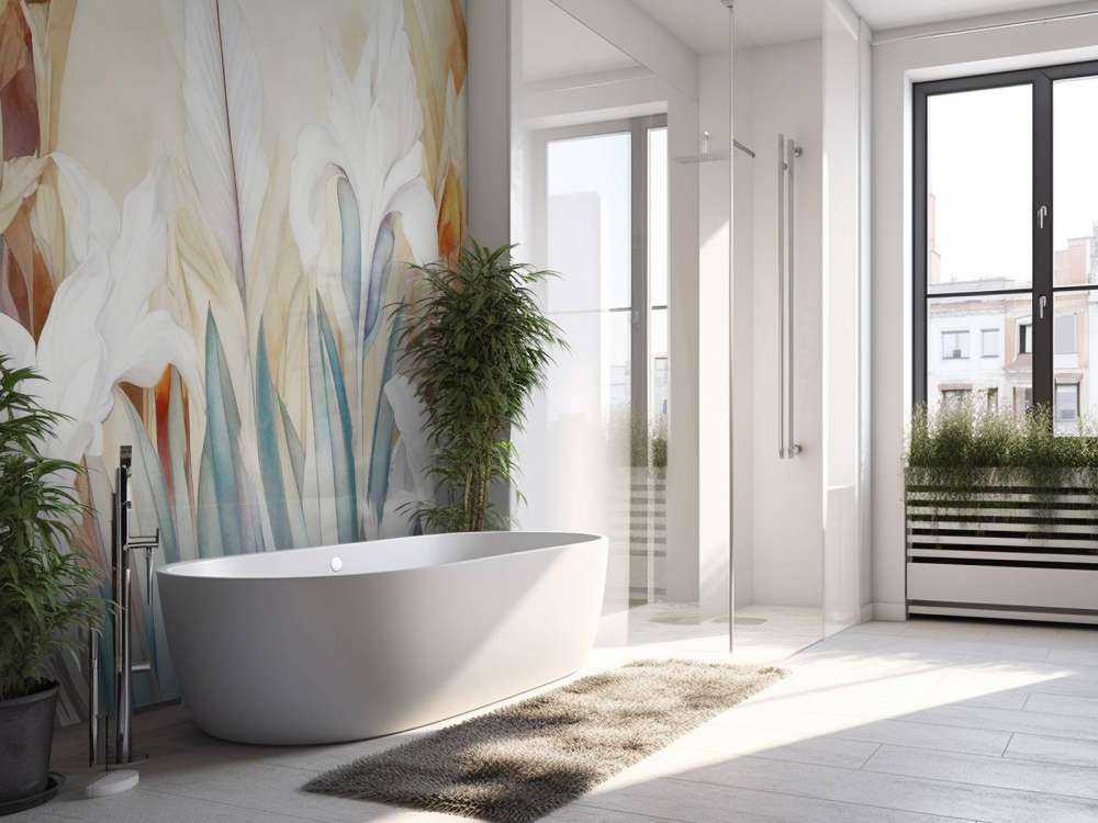 Iris au lever du soleil bleu