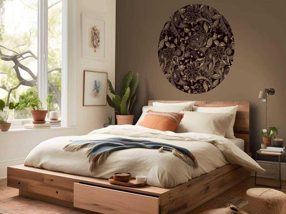 Motifs de fleurs dorées