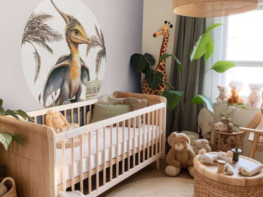 Bébé ptéranodon dans la jungle taupe