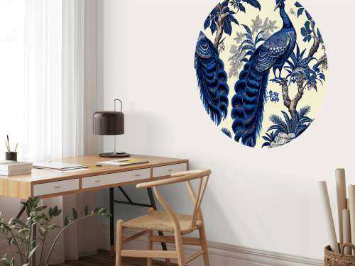 Splendeur du paon bleu royal