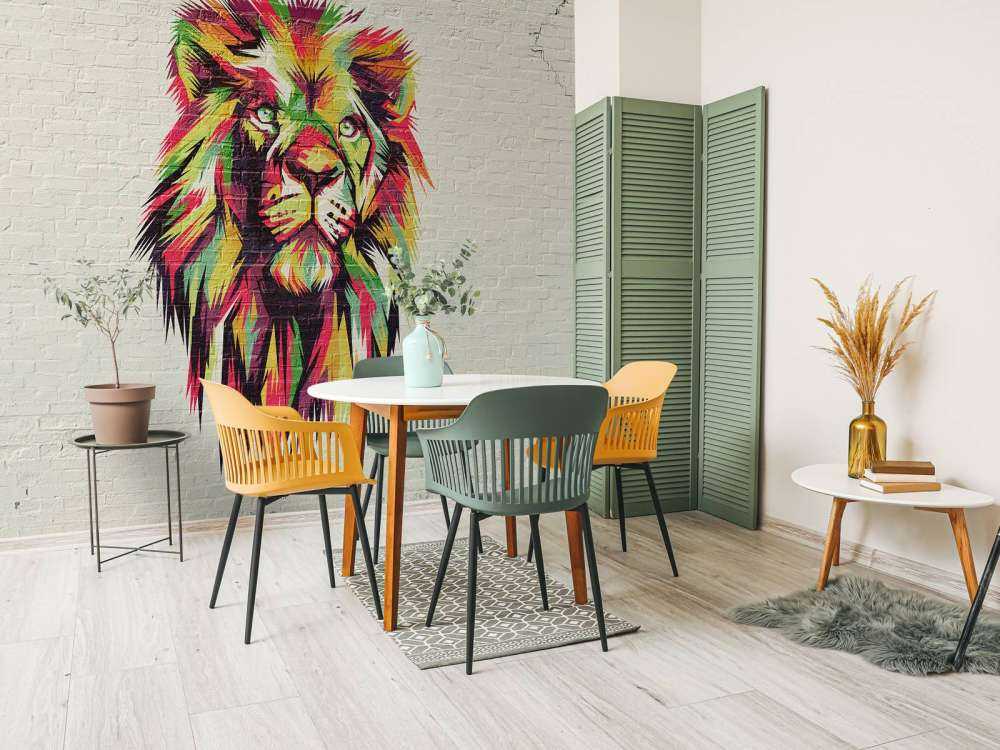 Graffiti d'un lion