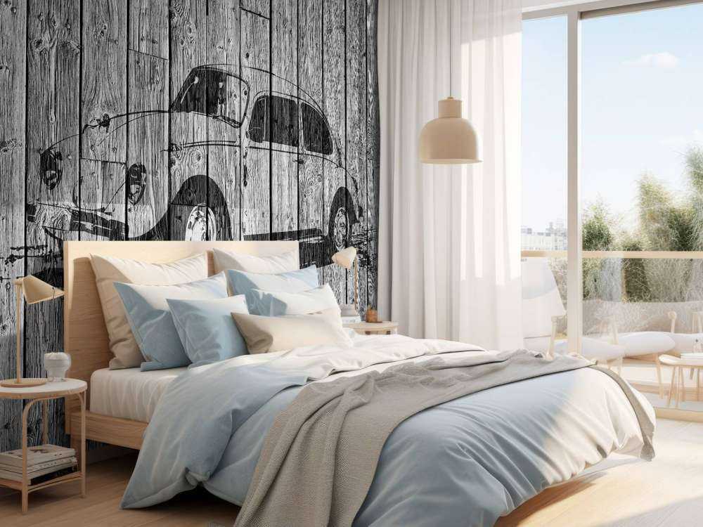 Graffiti Coccinelle sur bois