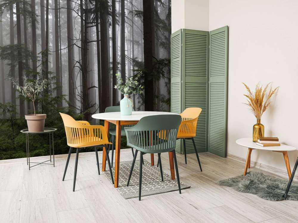 Forêt par temps de brouillard