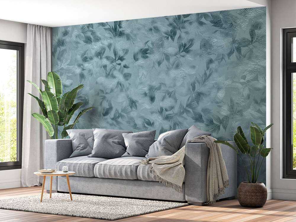 Texture de fleurs bleues