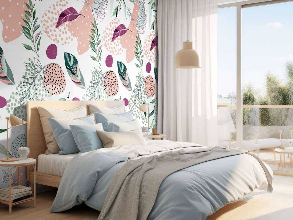 Motif Fleurs et brindilles
