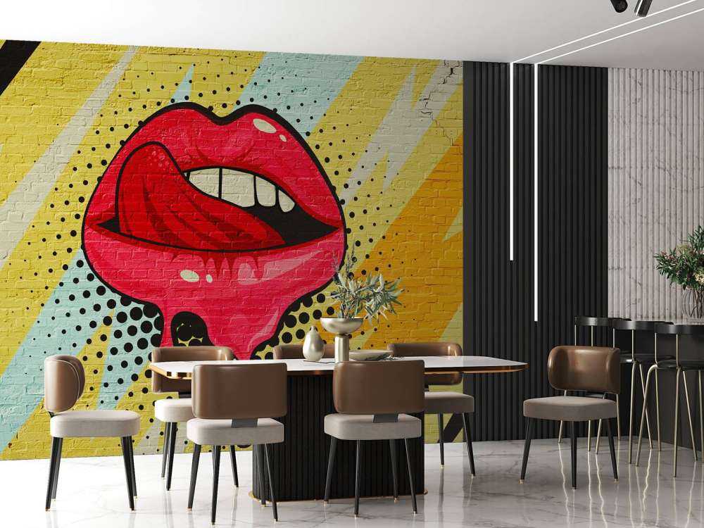 Graffiti d'une bouche