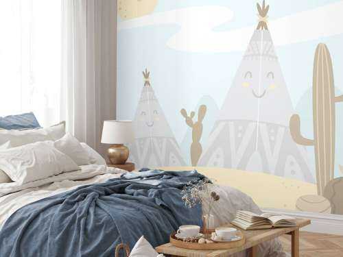 Tipis dans le désert