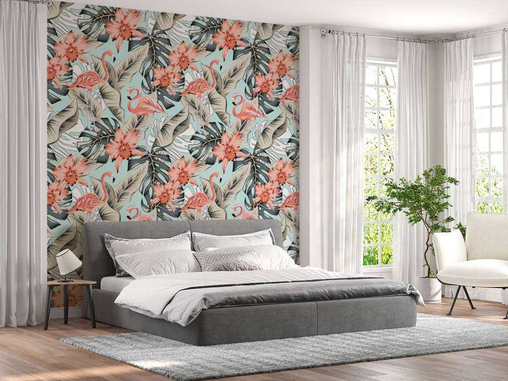 Flamant rose tropical