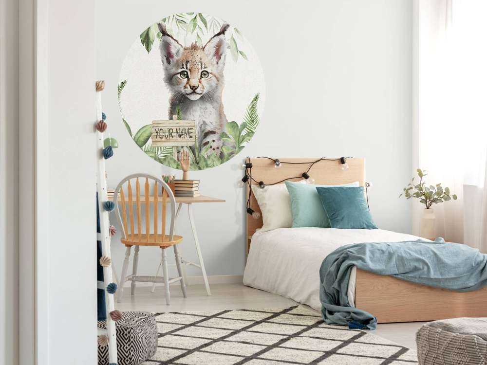 Bébé lynx dans la jungle