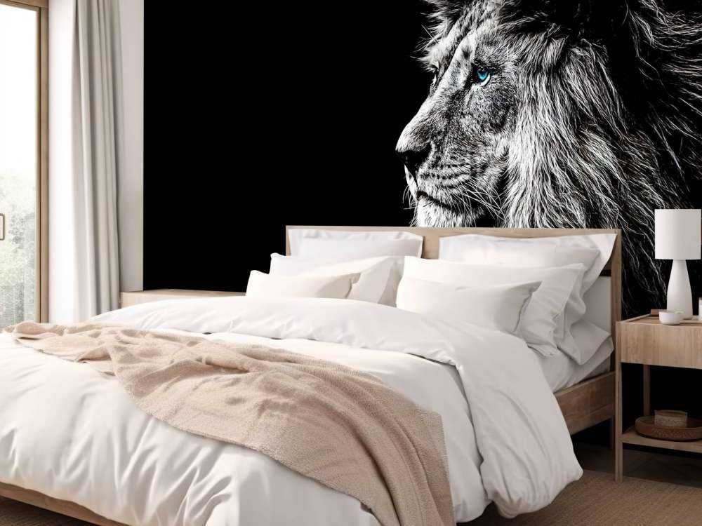 Lion aux yeux bleus