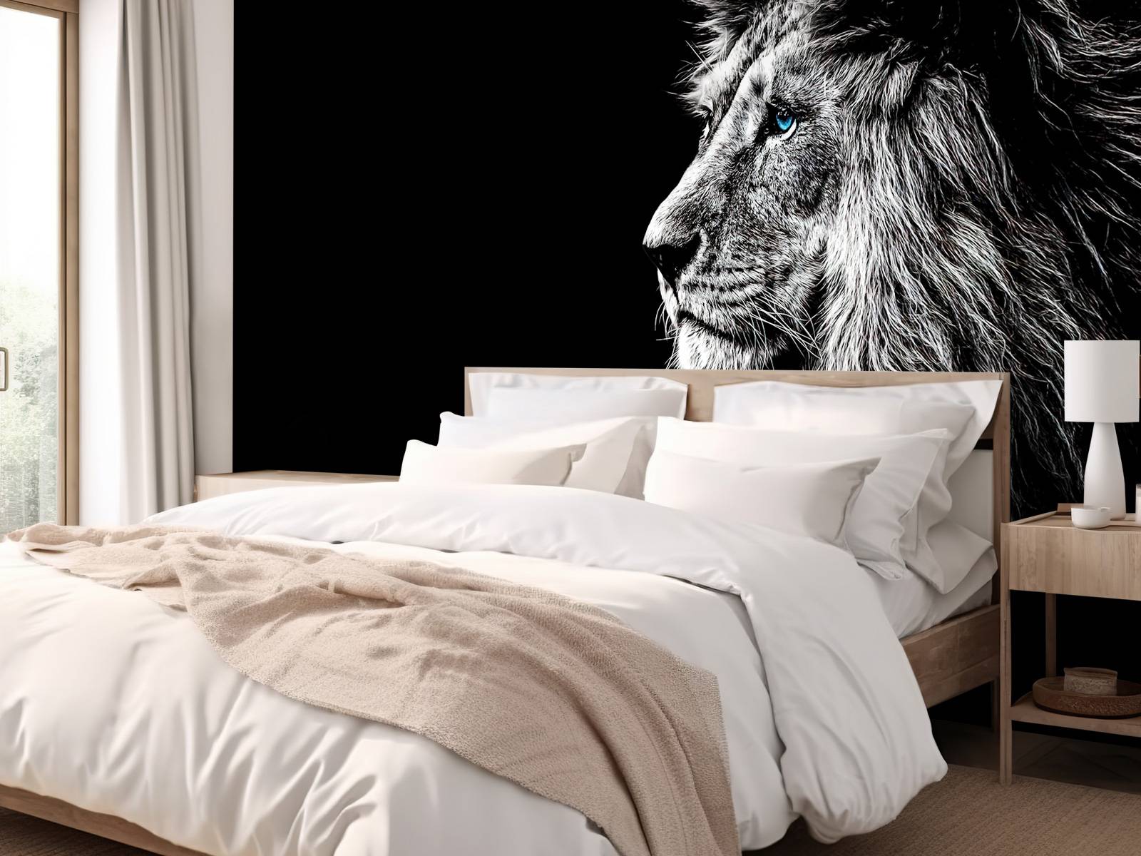 Lion aux yeux bleus