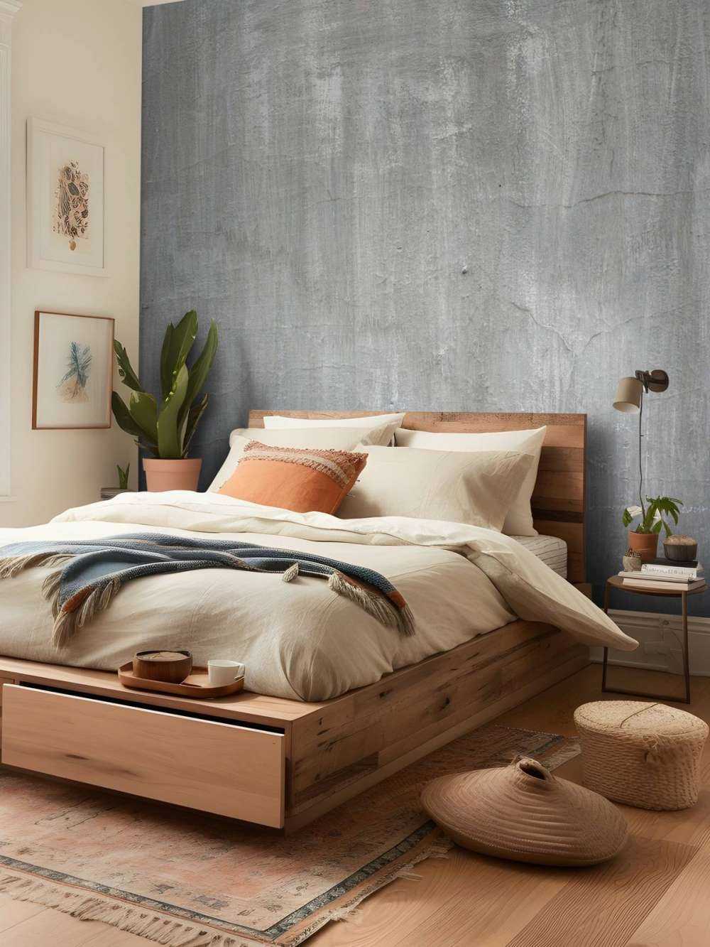 Grijze betonwand