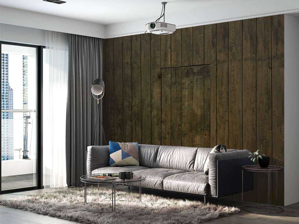 Mur en bois avec porte