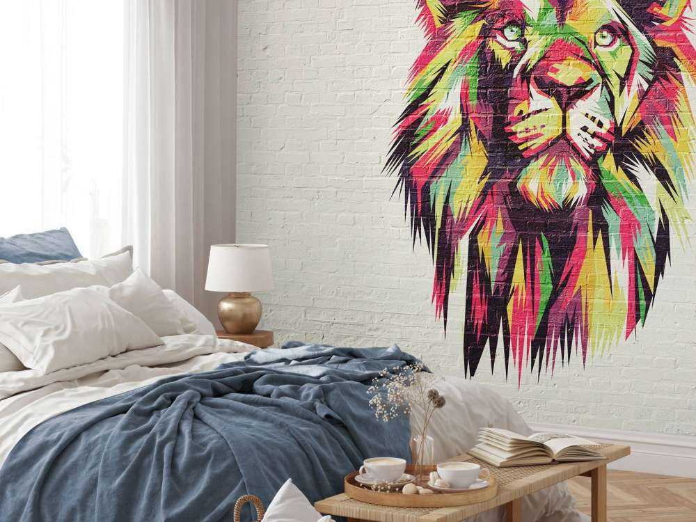 Graffiti d'un lion