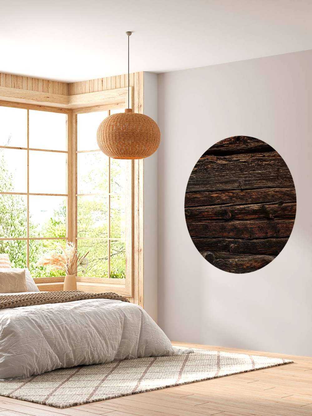 Vieux bois foncé horizontal