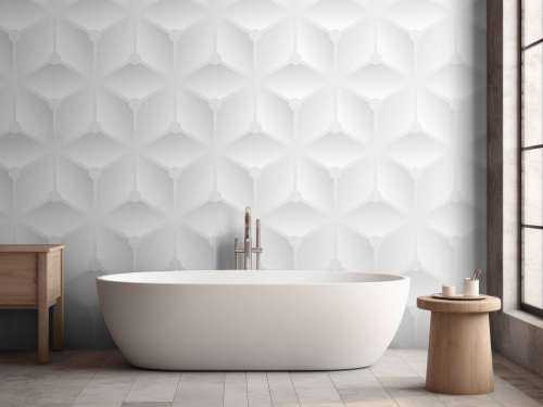 Motif 3D blanc