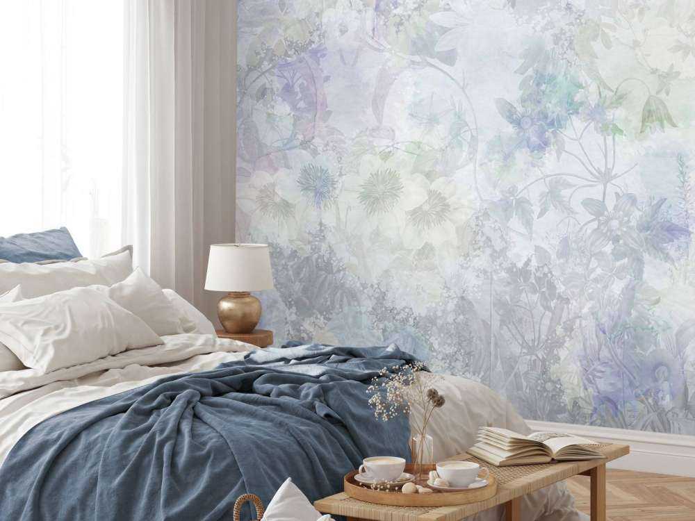 Jardin aquarelle violet