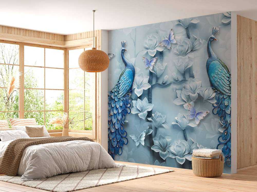 Paons et papillons
