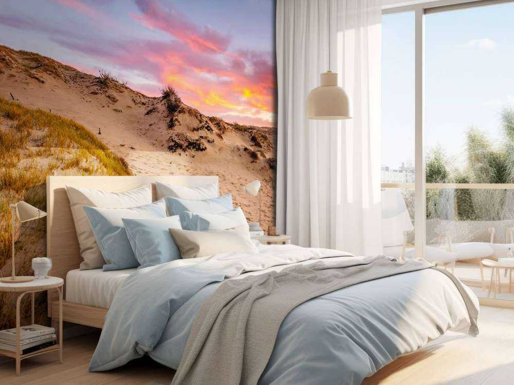 Coucher de soleil depuis les dunes