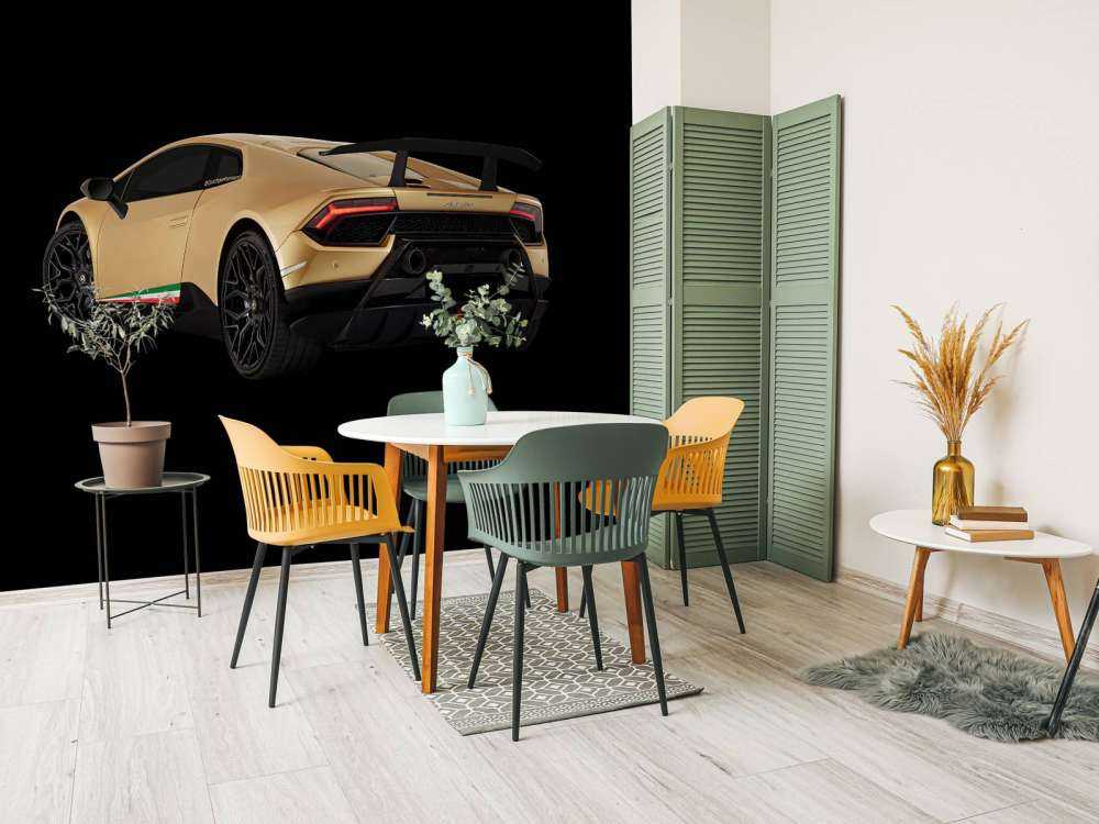 Lamborghini Huracán - Côté arrière gauche, noir