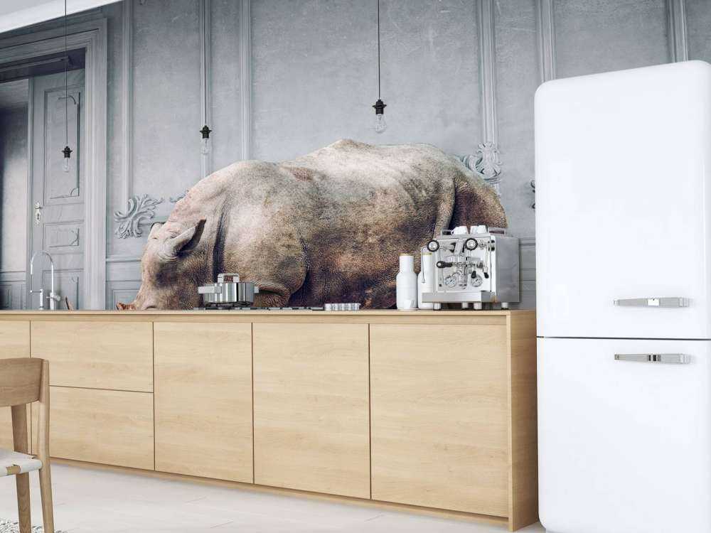 Rhinocéros avec abat-jour