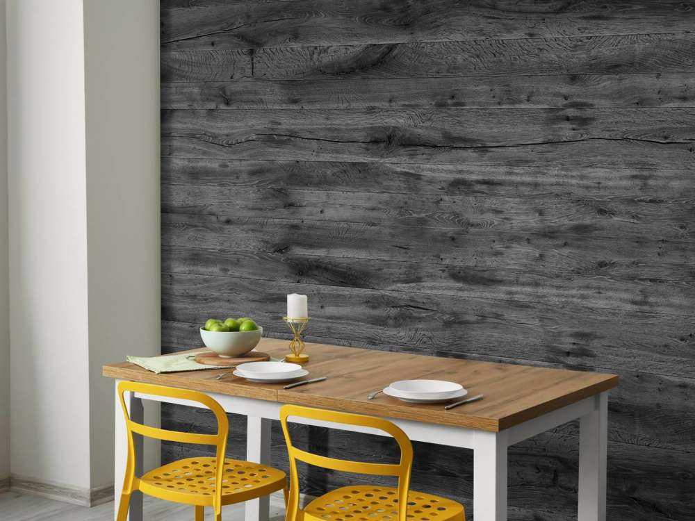 Planches de bois gris