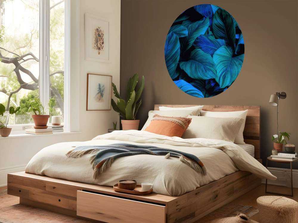 Feuilles bleues