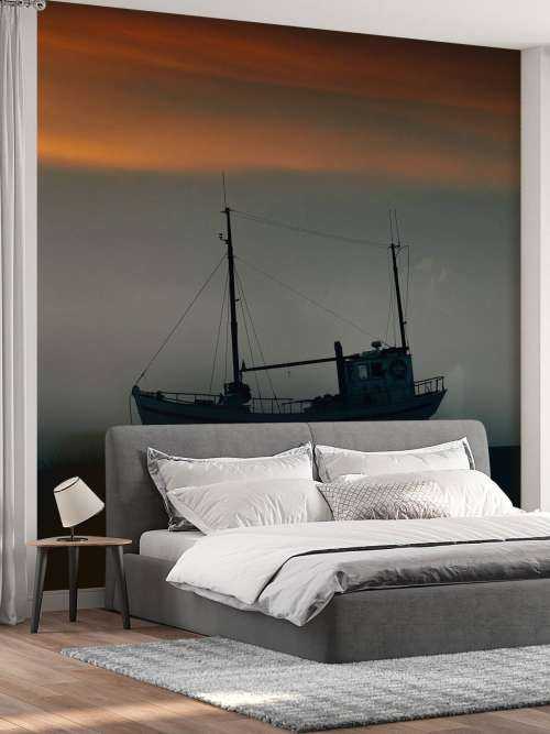 Bateau au coucher du soleil
