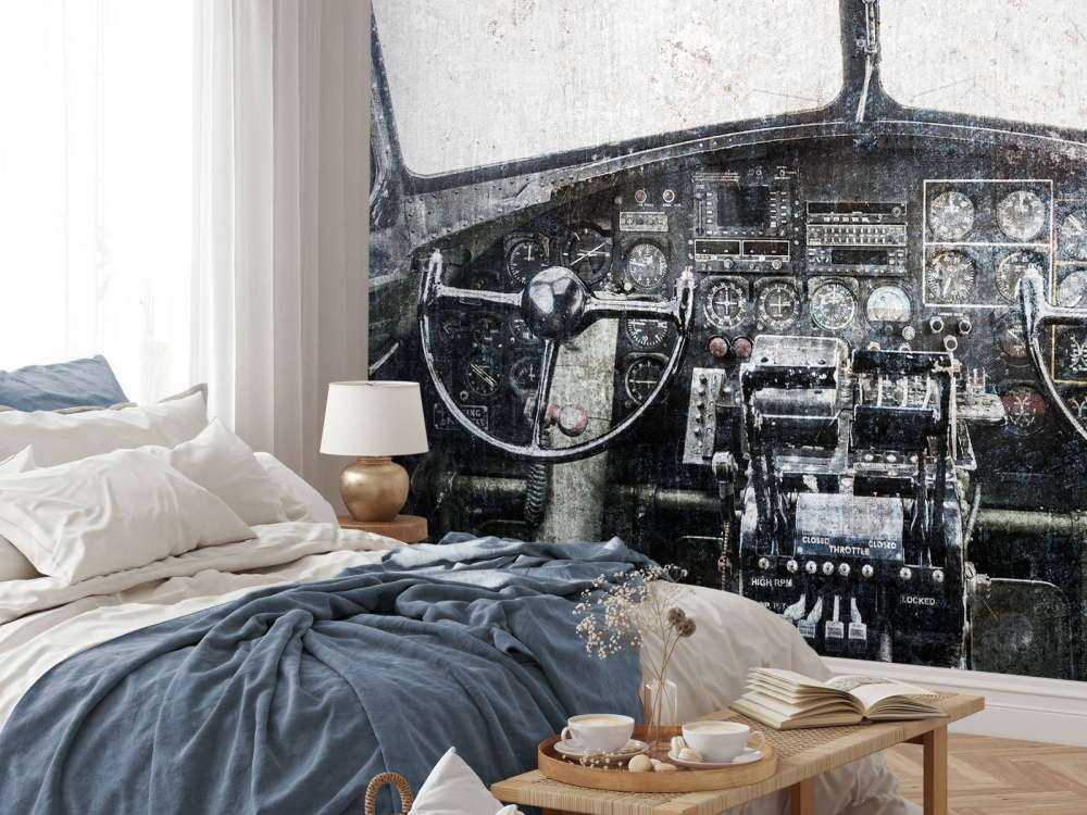 Cockpit d'avion vintage