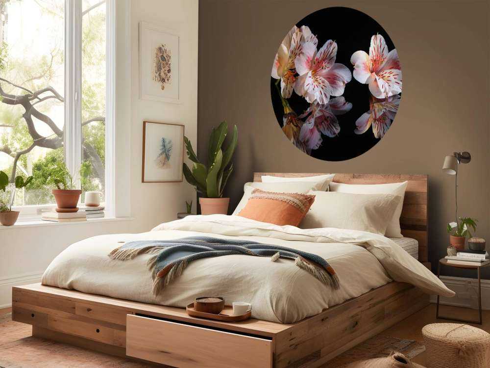Fleurs d'alstroémère avec reflet