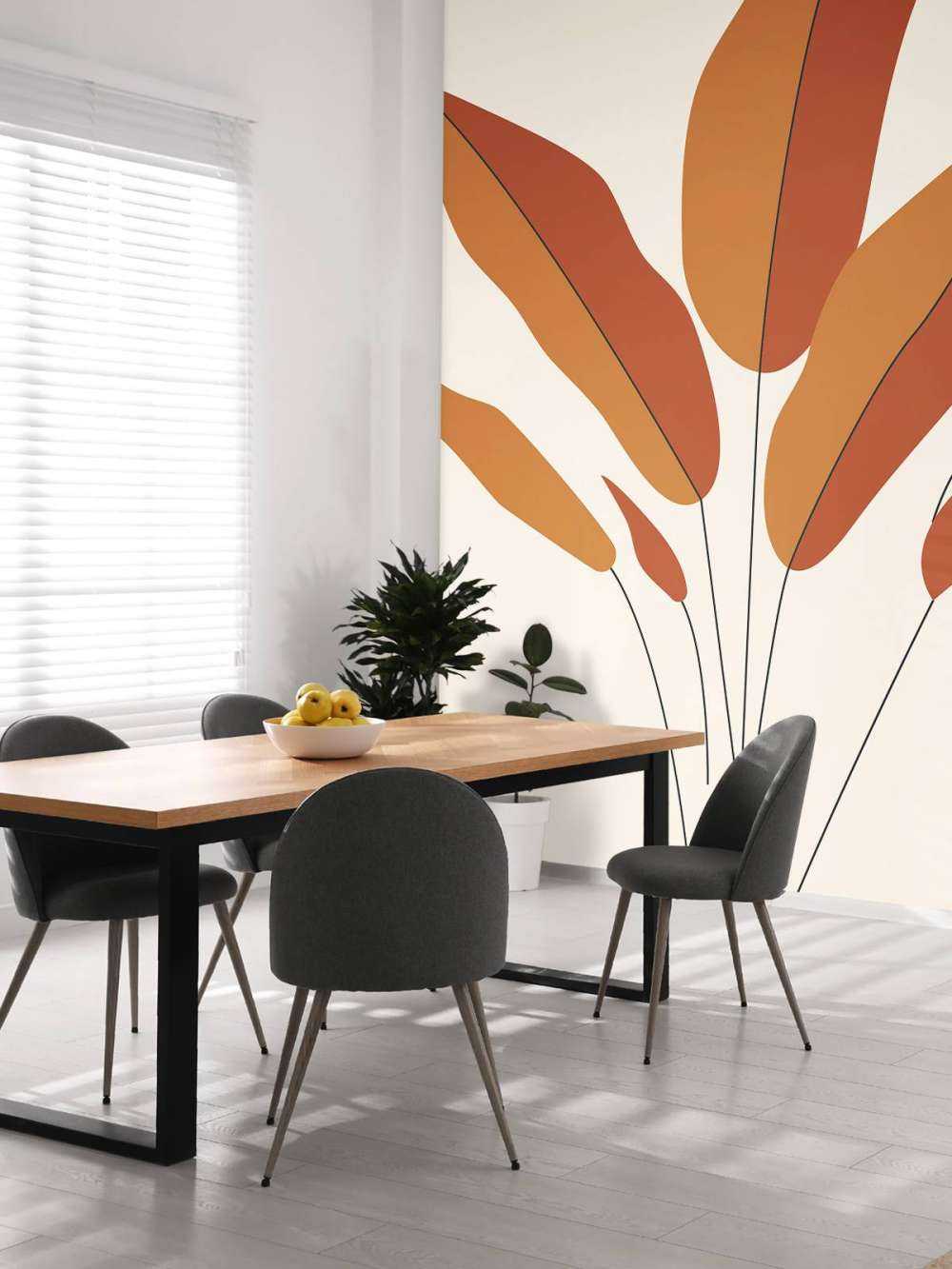 Plante rouge minimaliste