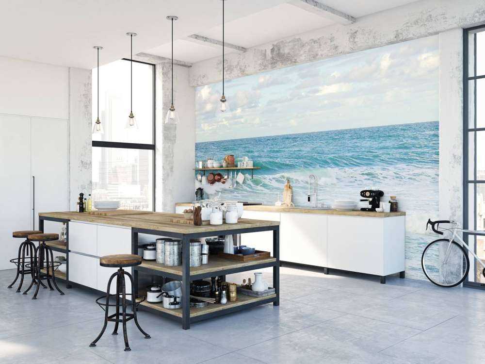 Mer avec hautes vagues