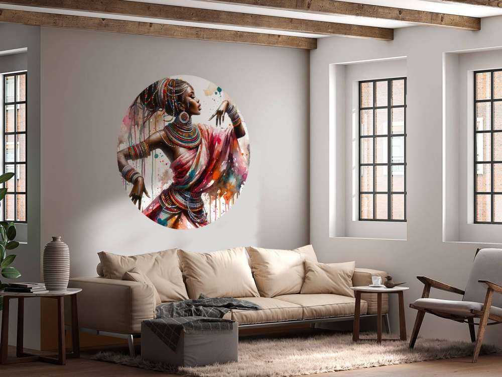 Danseur africain à l'aquarelle