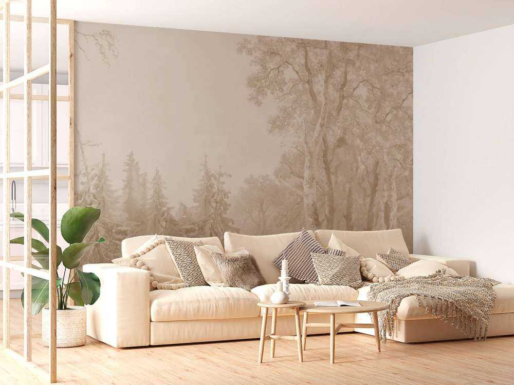 Paysage forestier beige #2