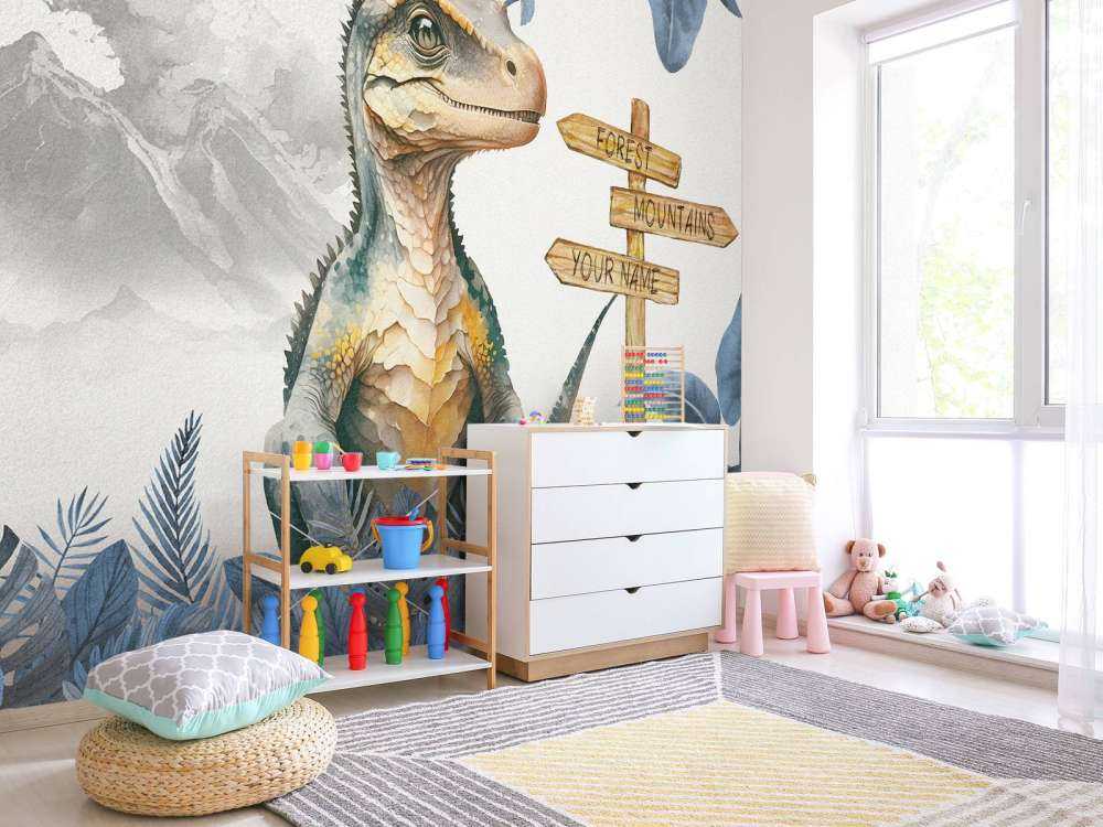 Bébé vélociraptor dans la jungle bleue
