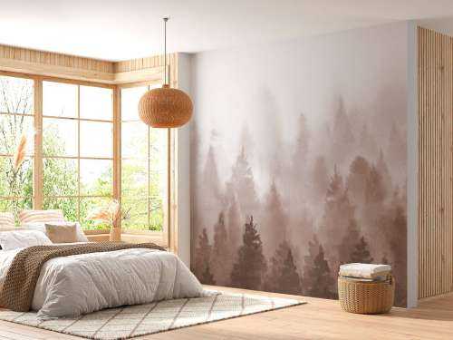 Forêt réalisée à l'aquarelle