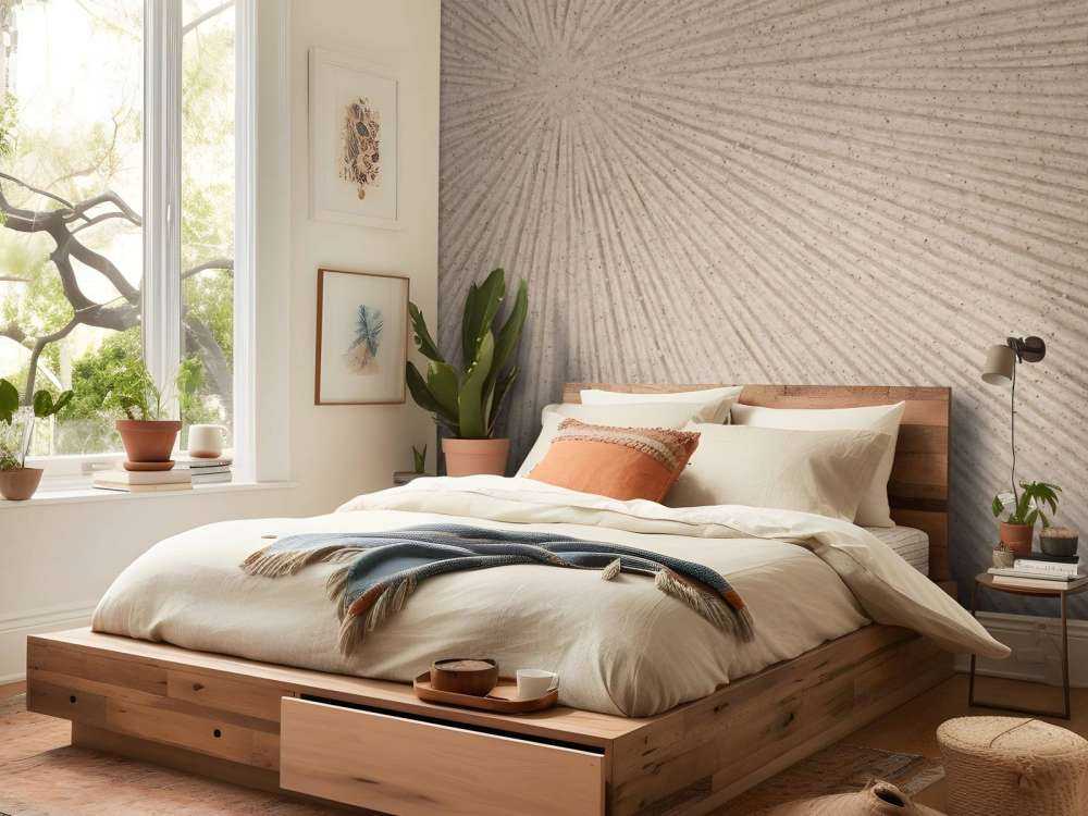 Structure avec lignes Soleil en beige