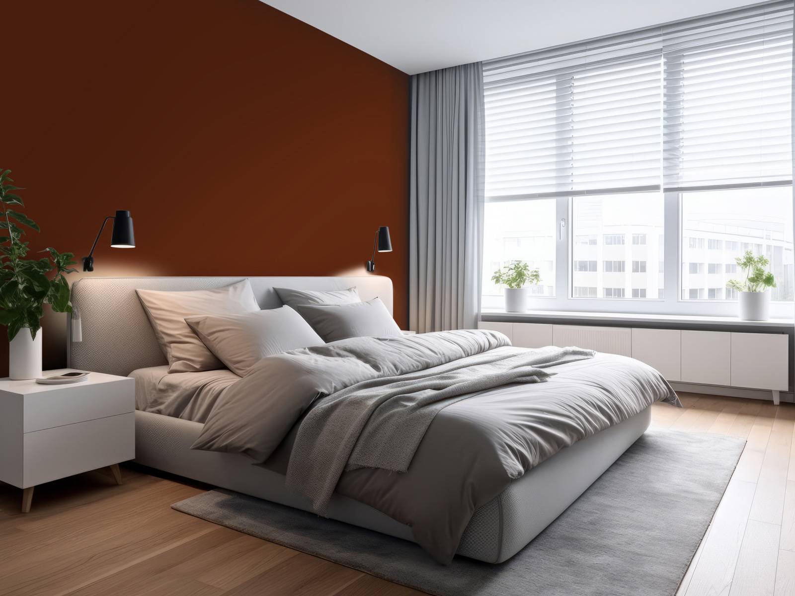 Papier peint rouge gris au meilleur prix | Leroy Merlin