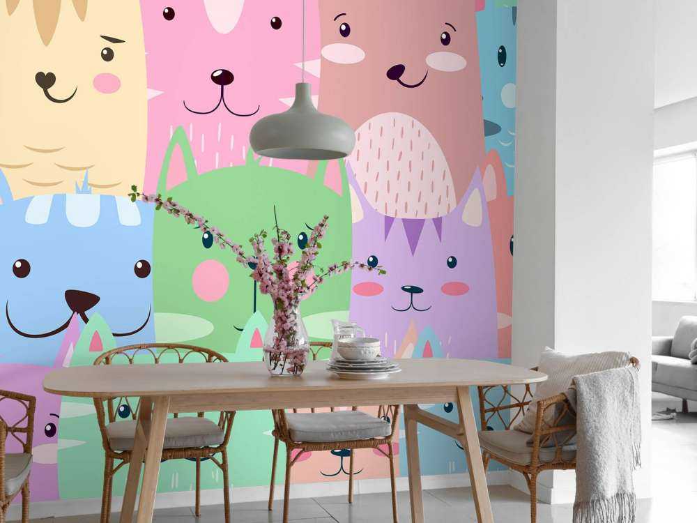 Chats colorés