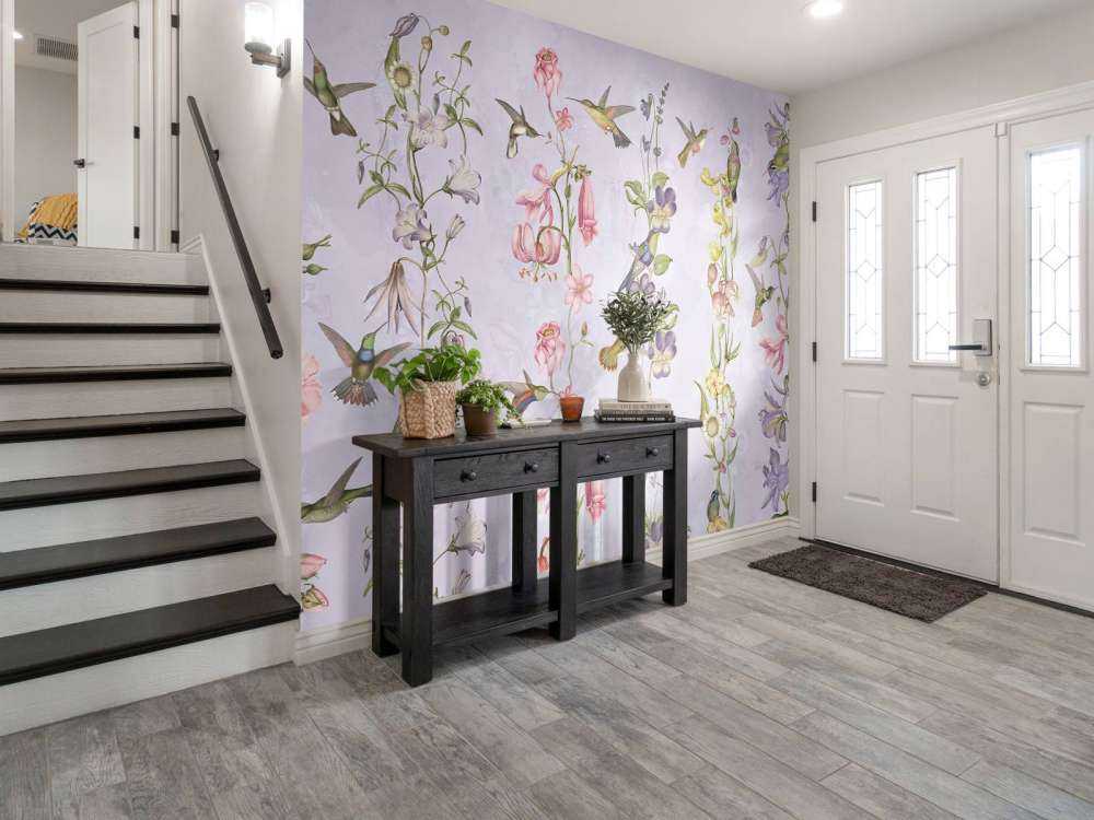 Weadow et Fleurs de Jardin Violet