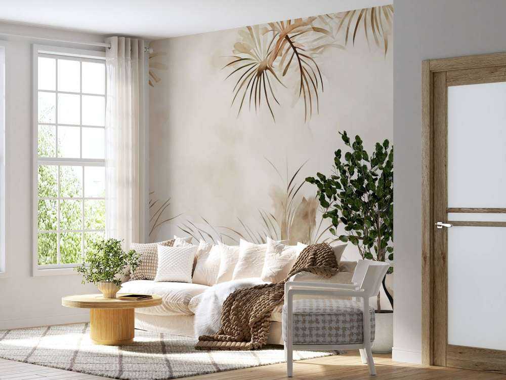 Grues dans le champ taupe